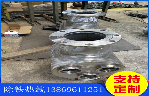管道除鐵器，黑龍江不銹鋼管道除鐵器_黑龍江不銹鋼管道除鐵器廠家應(yīng)用安裝示意圖型12000高斯_可定制工作原理